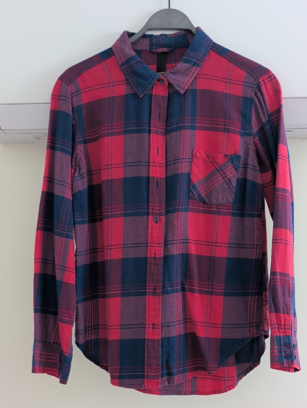 Factorie Red and Navy Plaid Shirt